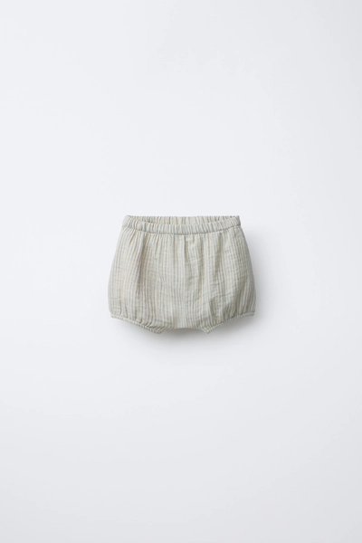 STRIPED BLOOMERS - Light green
