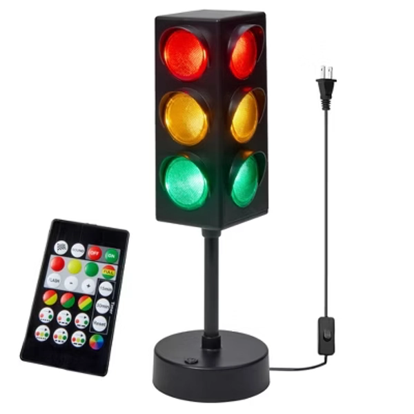 Playbees Mini Traffic Light Lamp with Base 11 inches w/RC