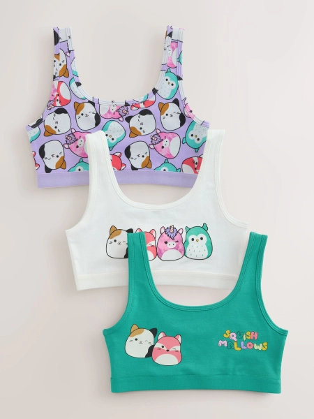 Green/Purple Squishmallow Crop Tops 3 Pack (5-16yrs)