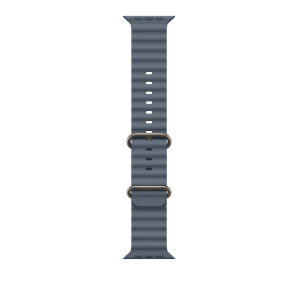 49mm Anchor Blue Ocean Band - Natural Titanium Finish