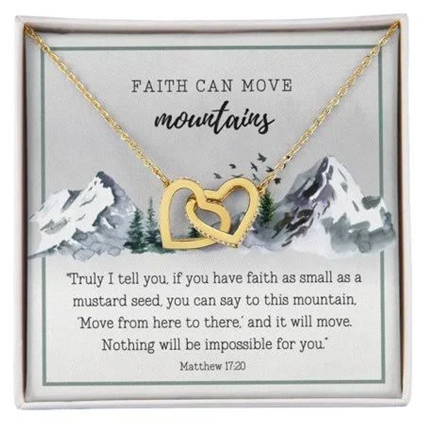 Women's Scripture Encouragement Matthew 1720 Necklace