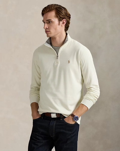Luxury Jersey Quarter-Zip Pullover