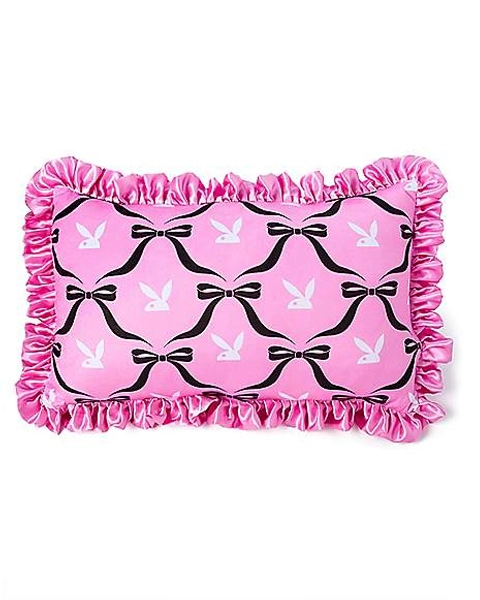 Pink Playboy Coquette Rabbit Head Pillow