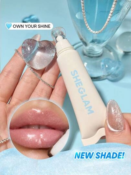 SHEGLAM Crystal Glaze Moisturizing Lip Care-Own Your Shine Brand Beauty Makeup Cosmetic For Women Girls Perfect For Fall Winter Ideal For Y2K Fancy Fashion Suitable For Birthday Present Halloween Party Ready Best Color