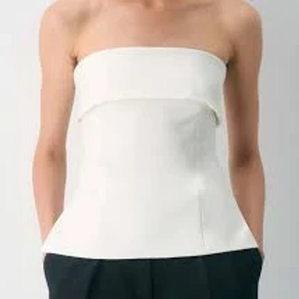 Aritzia Babaton Women's Element Tube Top in Light Birch | 4 | Polyester/Viscose/Cotton