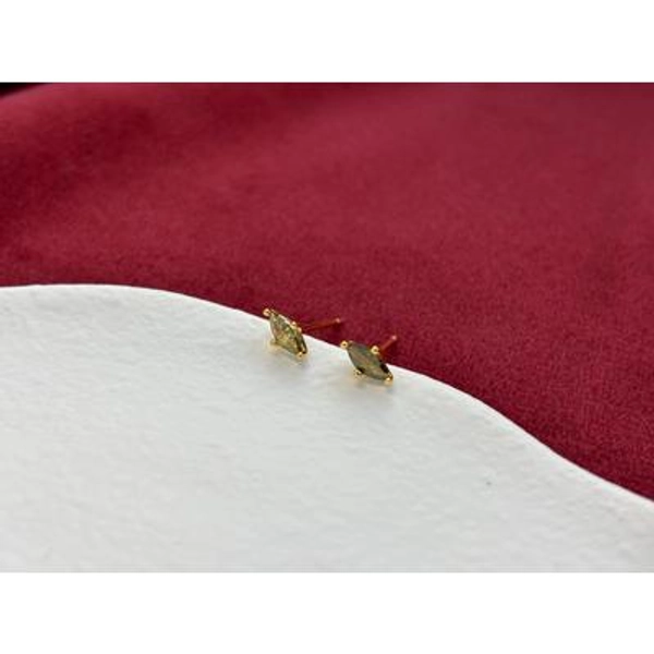 Mini Olive Stud Earrings, Tiny Basic Golden Green Gemstone Earrings, Emerald Jewelry, 14K Gold Plated Sterling Silver Studs Jewellery