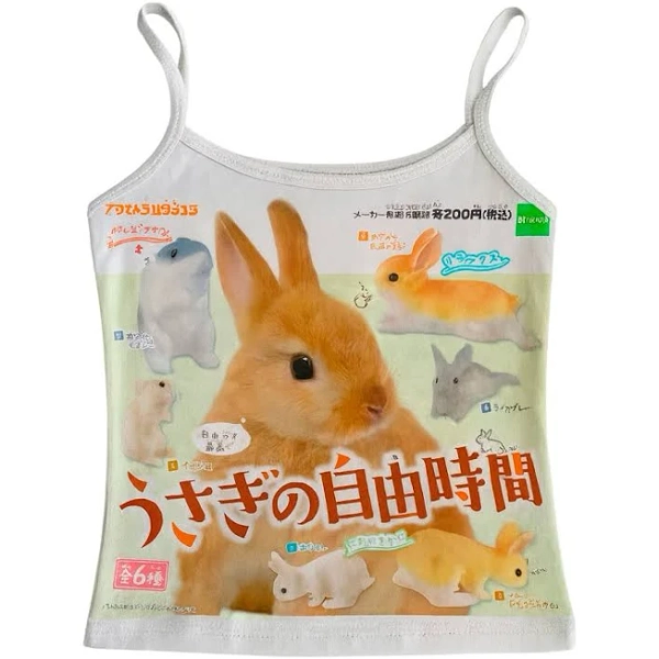 Kawaii Bunny Tank Top, XL / White