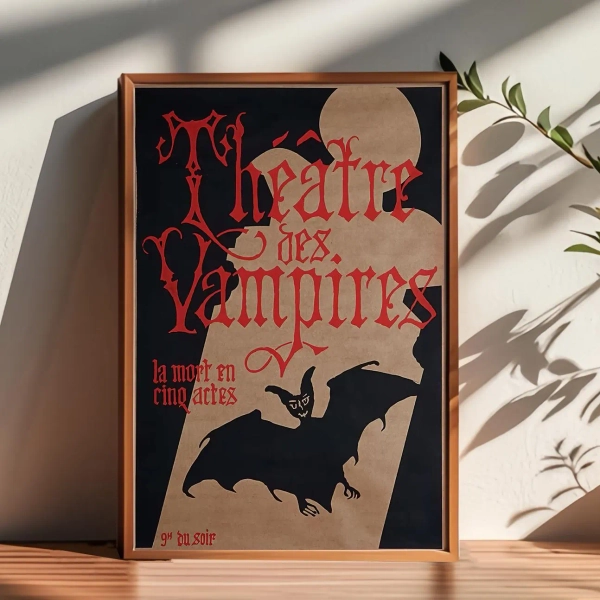 Interview with a Vampire Movie Poster, Theatre des Vampires, Handmade Canvas Art