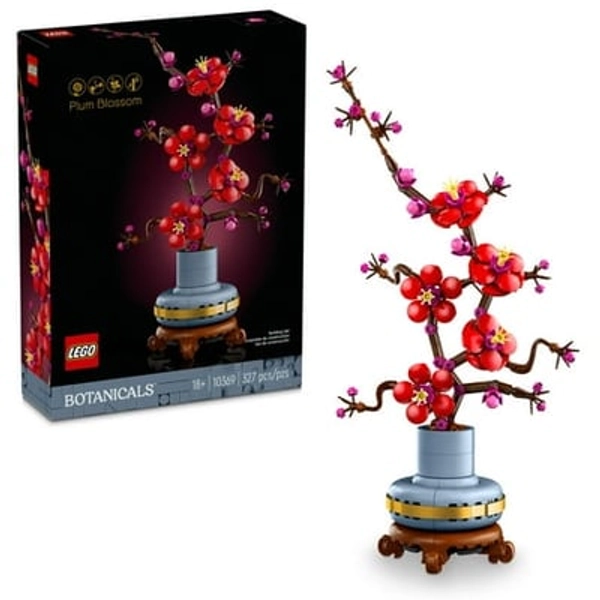 LEGO Systems Inc LEGO Icons Plum Blossom Building Set - Artificial Flowers for Dinner Table Centerpieces & Decoration  Adults Ages 18+ - Unique Birthday Gift Idea - 10369
