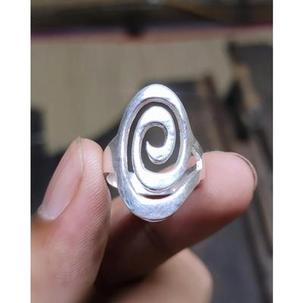 925 Sterling Silver Spiral Ring, Swirl Ring for Women, Minimalist Handmade Silver Jewelry, Trending Boho Circle Ring, Unique Gift For Her