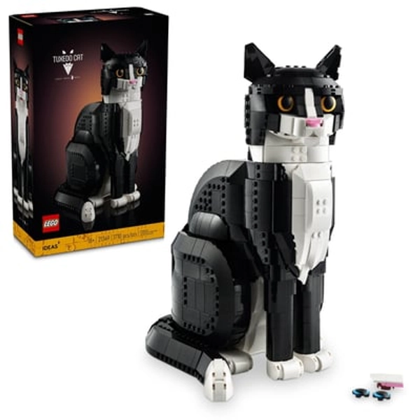 LEGO Ideas Tuxedo Cat - Building Sets for Adults, Ages 18+ - DIY Crafts Kit for Home Decor, Living Room or Bedroom - Gift for Christmas - 21349