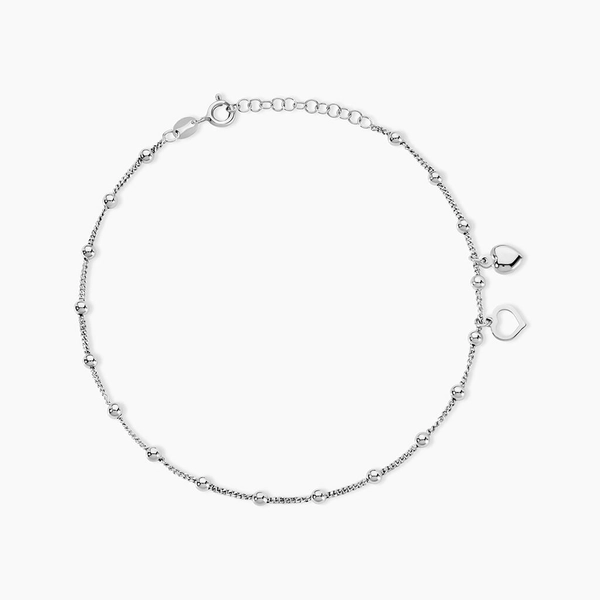 Chaîne De Cheville Minia Argent Blanc