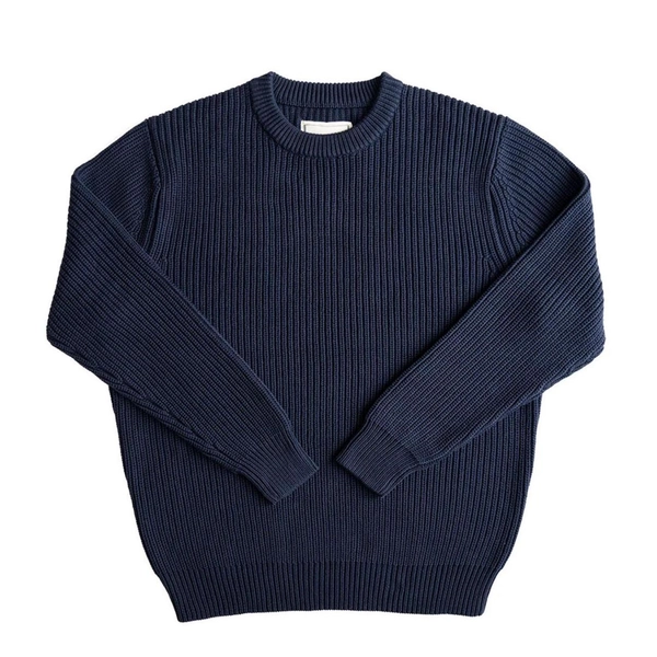 Long Wharf Supply blue crewneck sweater men’s medium