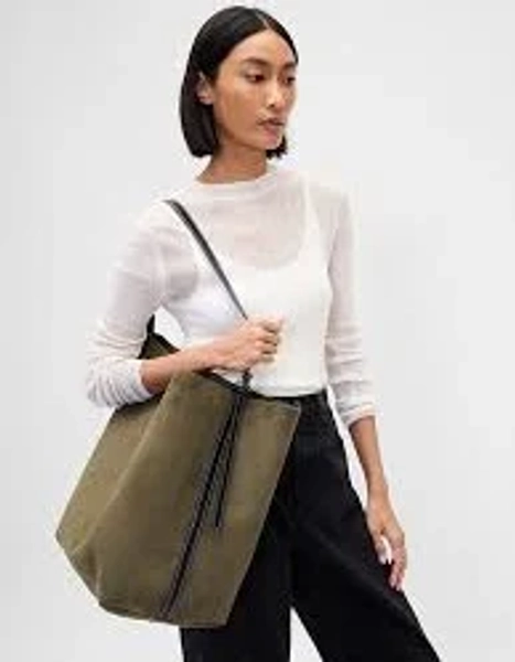 Vegan Suede Bucket Bag