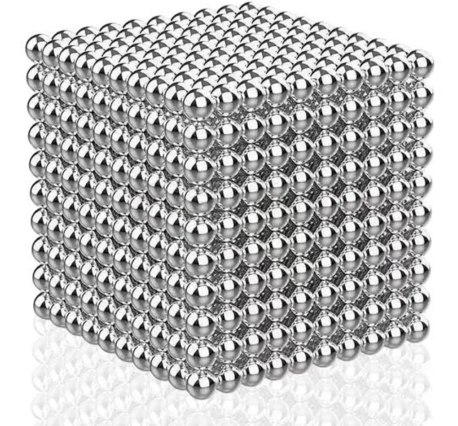 Magnetic Fidget Ball Toy - 1000pc Silver | Earth Magnet Fidget Toy
