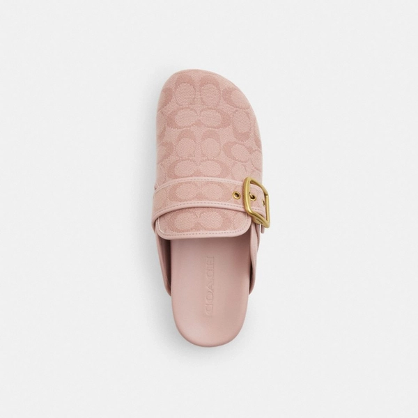 Coach® Signature Jacquard Canvas Clog - Carnation | Editorialist