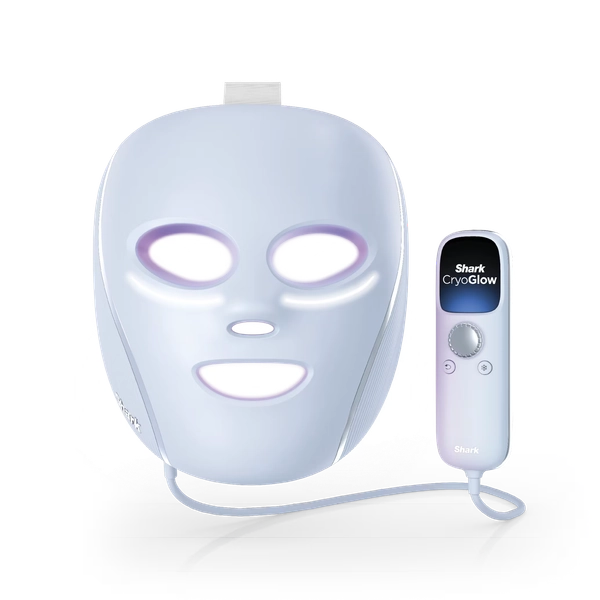 Shark™ CryoGlow™ Red Blue & Infrared iQLED Face Mask & Under Eye Cooling - (Blue Frost)