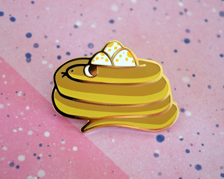 African Egg Eating Snake Enamel Pin