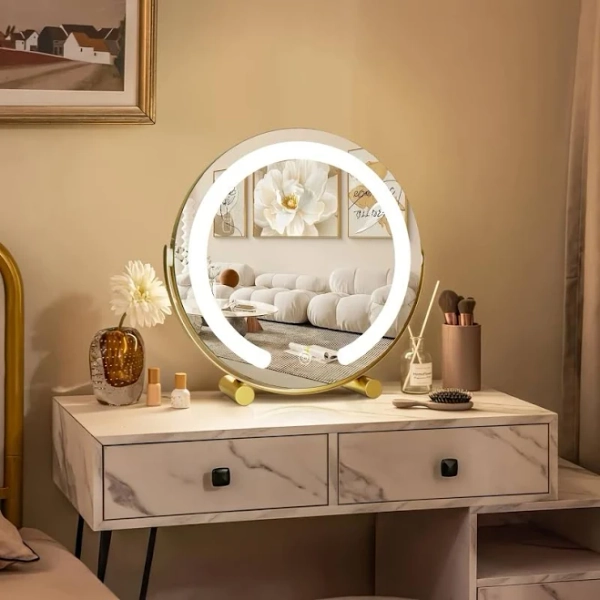 Vanity Mirror with Lights 12"x 12" Makeup Mirror with LED Lighting