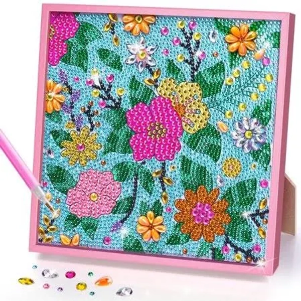 Diamond Art Painting Kits for 6 7 8 9 Year Old Kids with Frame