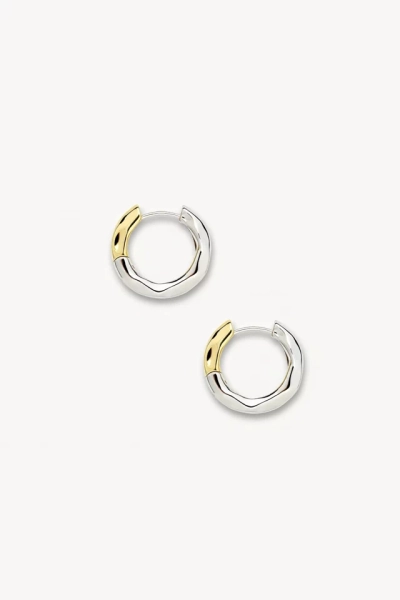MACHETE Petite Wavy Mixed Metal Hoops