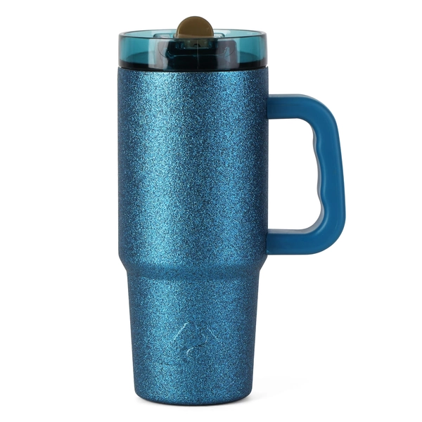 Ozark Trail 18 oz Limited Edition Stainless Steel Insulated Tumbler with Handle, Blue Glitter - Walmart.com