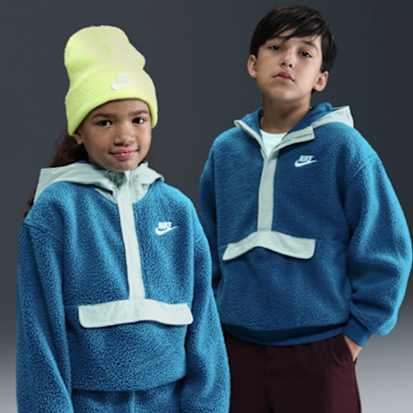 Nike Sportswear Club Fleece Big Kids' Loose 1/4-Zip Hoodie