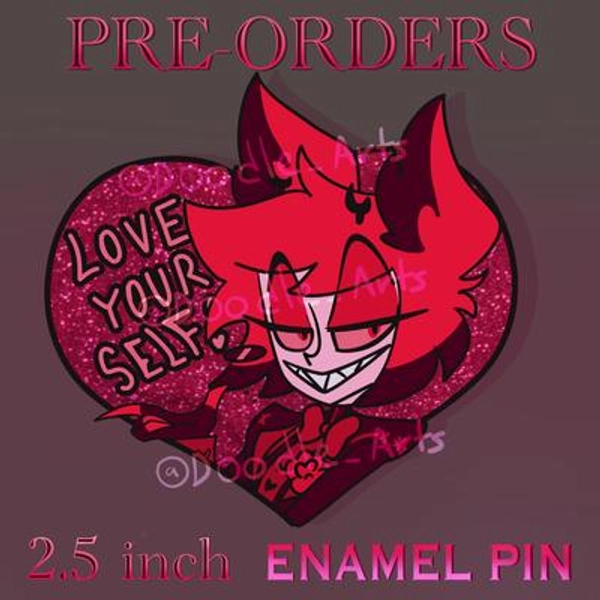 Hazbin Hotel Alastor Valentines Pin ( INSTOCK )
