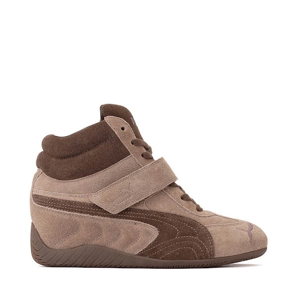 Womens PUMA Speedcat Wedge Athletic Shoe - Totally Taupe / Chocolate