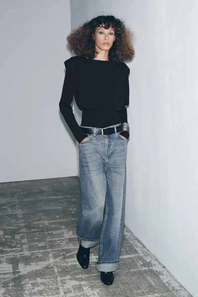 SHOULDER PAD KNIT JUMPER