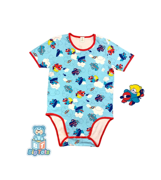 BIG TOTS ABDL Airplane Teddy's snap shoulder  Bodysuit adult baby