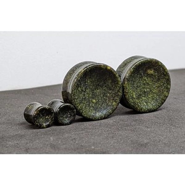 Concave Serpentine Jasper Stone Plugs