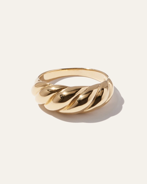 Crossiant Ring | Quince in Gold Vermeil