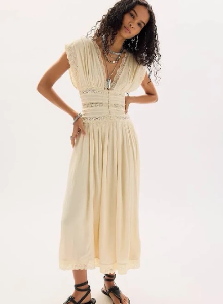 Free People Swimming Across The Sky Midi Dress