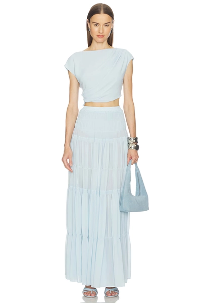 Camila Coelho Yara Crop Top in Light Blue | REVOLVE