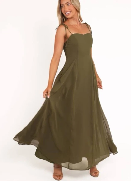 Petal & Pup Women's Rayna Tie Strap Maxi Dress