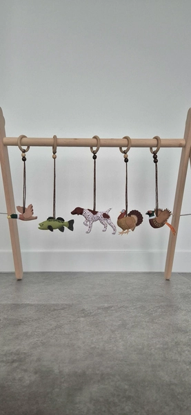 Hunting Baby Play Gym, Woodland and Fishing Nursery Decor, Custom Hunting Dog