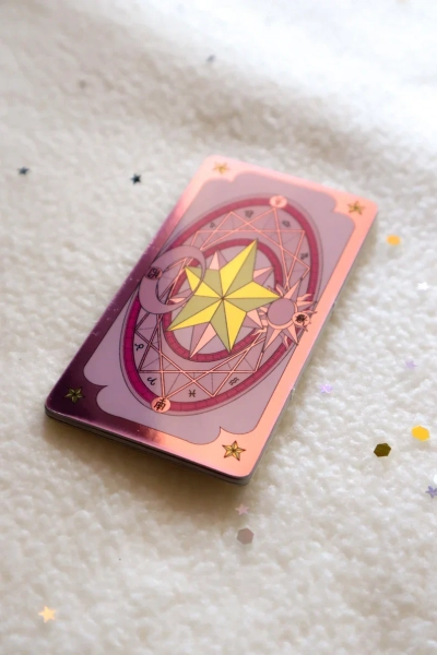 Sakura Card Glossy Metallic Sticker