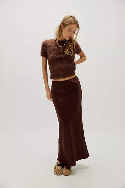 Alexandra Maxi Crushed Satin Skirt Set