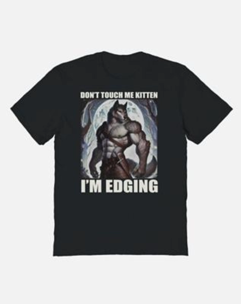 Don't Touch Me Kitten I'm Edging T Shirt - Spencer's