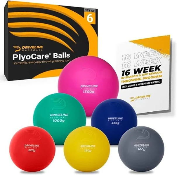 PlyoCare Balls Set of 6 for Baseball and Softball