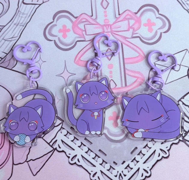 Genshin Impact Scarameow Scaramouche Wanderer Acrylic Keychain Charm