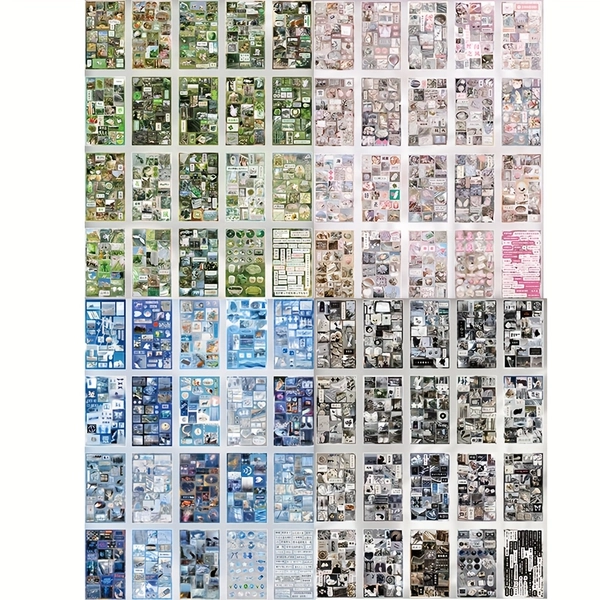 80pcs Urban Wanderlust Sticker Cards Suitable for Journaling &amp; Scrapbooking - 4 Styles Thick Paper with HD Printing, -Scale Cityscapes Suitable for Wall Collage, Planner Decoration, Travel-Themed Scrapbook Backdrops