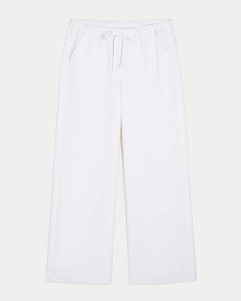 Linen-Blend Pull-On Pants