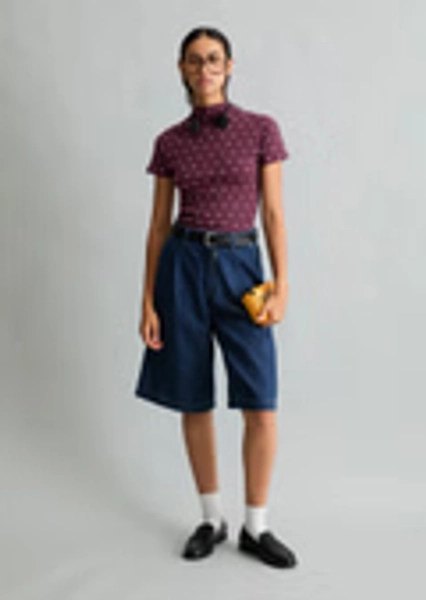 Wide Bermuda Shorts made with Orange Fiber