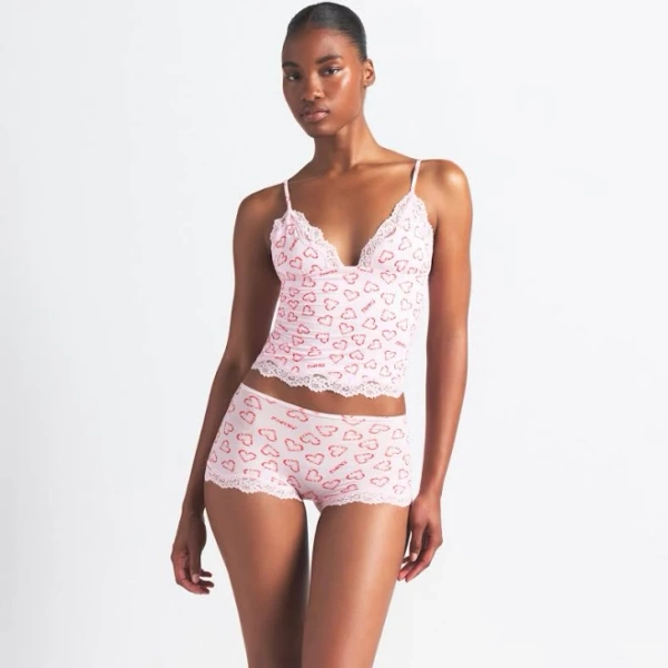 SKIMS Women's Triangle Cami Top And Boy Short Set