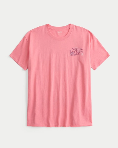 Oversized Cosmic Keys Graphic Tee