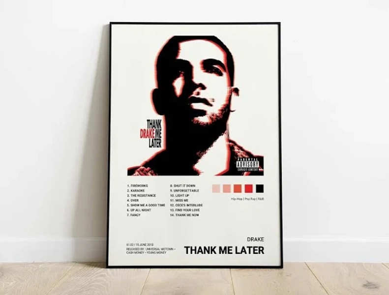 Drake - Thank Me Later Music Album Cover Poster