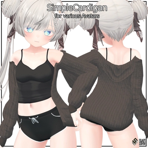 【16モデル対応】シンプルカーディガン  - Simple Cardigan For 16 Avatars