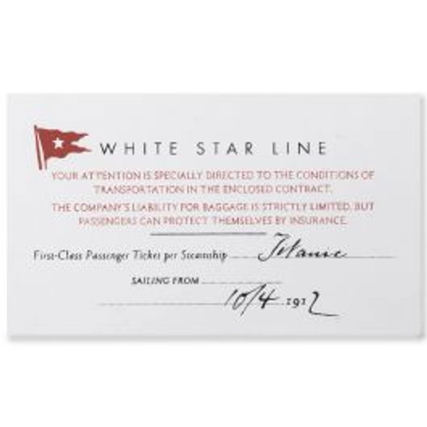 Titanic 1st Class Ticket